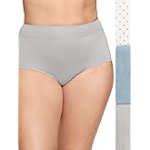 Olga womens Olga By Warners Women's No Pinching No Problems 3 Pack Tailored High Waist Microfiber Briefs