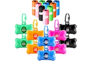 Arroyner 10 Pack Bone Shaped Poop Bag Dispenser Pet Waste Disposal Bag Dispenser (Random Color)