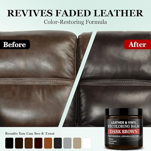 Laxmorph Leather Repair Balm - Dark Brown Leather Recoloring & Restorer For Furniture, Car Seats, Shoes, Bags - View #9