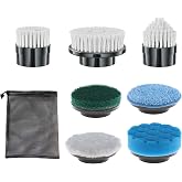 Electric Spin Scrubber Replacement Brush Heads, 7 Pcs Set Suitable for Cordless Power Scrubber, for Bathroom, Kitchen,