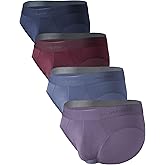DAVID ARCHY Men's Underwear Ultra Soft Modal Dual Pouch Briefs Support Comfortable lightweight Briefs for Men 4 or 7 Pack