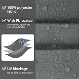 OFFCUP 3x4m Sun Shade Sail Rectangular Canopy Grey 90% UV Block 160gsm view 3