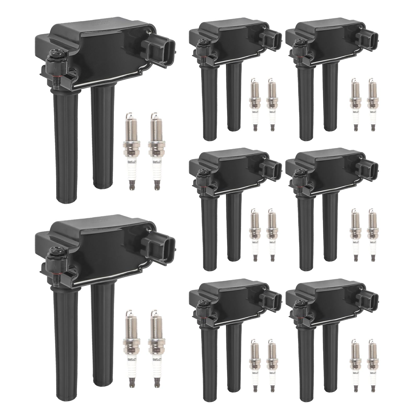 Photo 1 of DICMIC Set of 8 Ignition Coil Pack & Set of 16 Spark Plug Compatible Chrysler 300 Aspen Dodge Challenger Charger Durango Magnum Ram 1500 2500 3500 V8 5.7L 6.1L 6.4L Replace# UF504, C1526, 5C1569