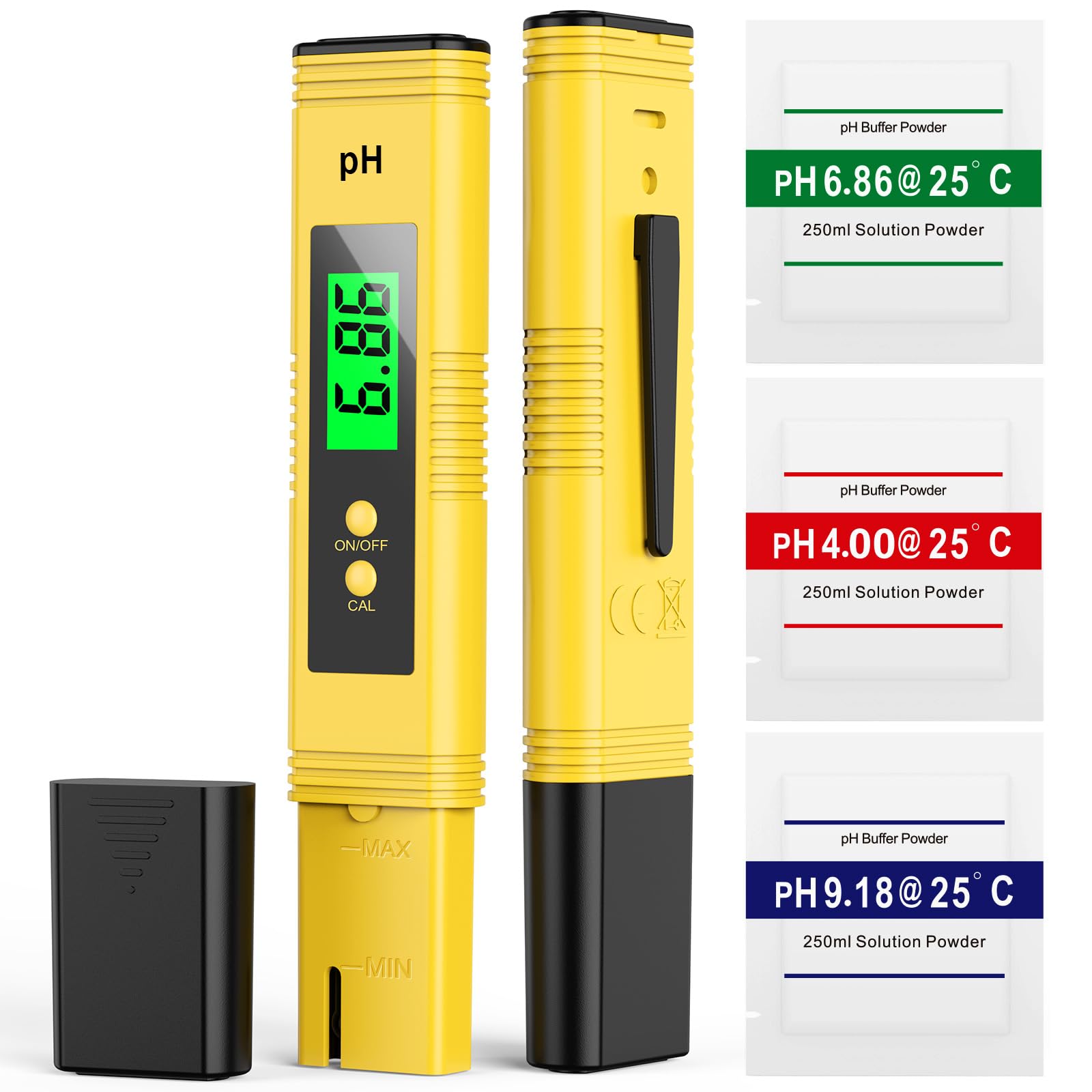 Photo 1 of 2025 All-New pH Meter for Water - High Accuracy Digital pH Tester (0.01 Precision) with UL Certification and 3 pH Calibration Powders - Ideal for Home Water, Hydroponics, Aquariums, Pools, and More