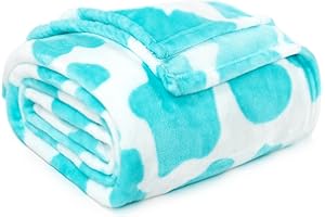 IMUKU Sky Blue Blanket Small Kids Fleece Blankets Cute Lightweight Cyan Soft Blanket Light Blue Stuff Decor for Teens Girls Boys Toddlers Women