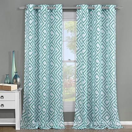 Curtains Drapes Valances 2 Sheer Window Curtain Panels Dark