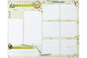 CON*QUEST Conquest Journals Harry Potter Weekly Planning Pad, 52 Pages, Tear Off Sheets, 8x10, Priorities, Notes, To Do's, Daily Scheduling and Habit Tracker