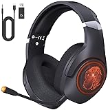 KAPEYDESI Gaming Headset Wireless, 2.4GHz Gaming