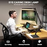 SKYLEO LED Desk Lamp with Slim Base Dimmable 1300LM 12W Black view 5