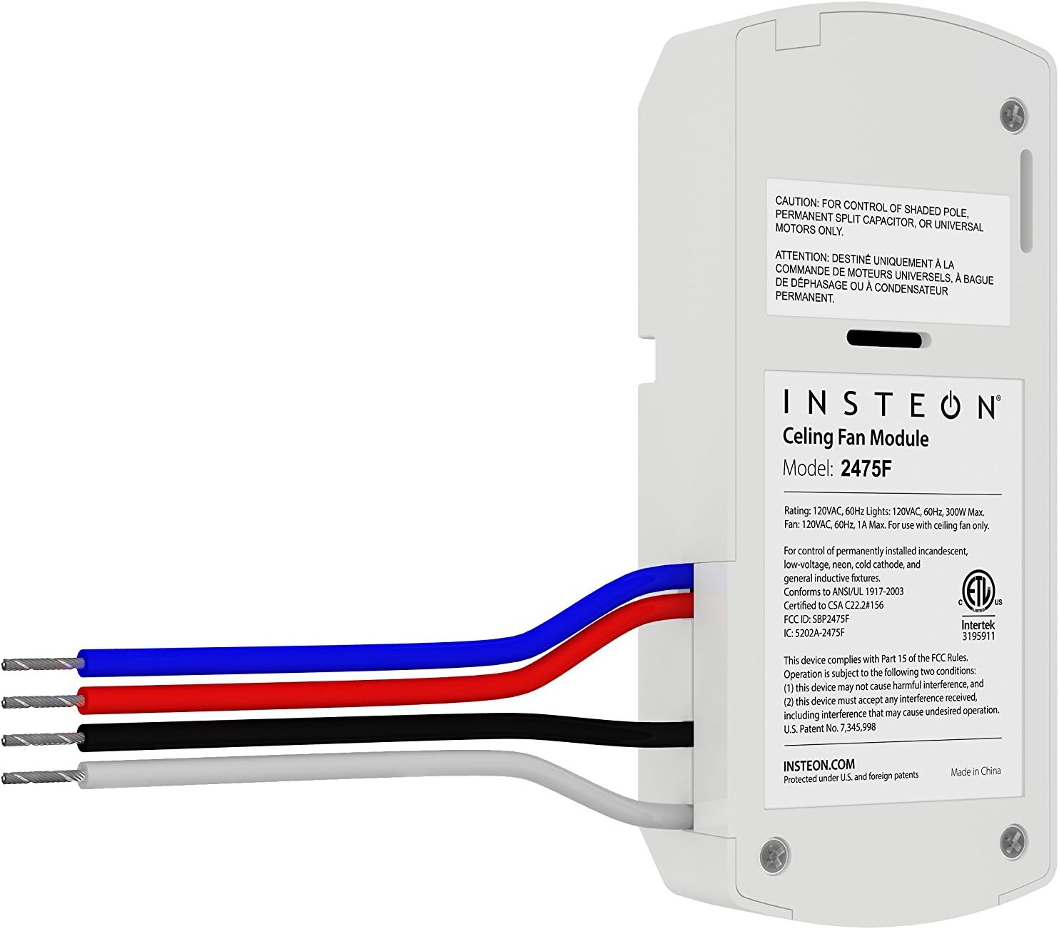 Insteon Ceiling Fan And Light Controller Fixture Module 2475f