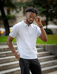 COOFANDY Mens Polo Shirt Short Sleeve Lightweight