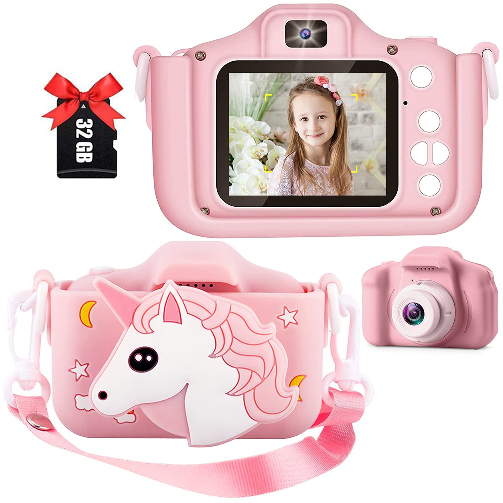 Kids Selfie Camera for Boys and Girls, 20MP HD Digital Camera for kids, Rechargeable Children Camera Creative Birthday Gifts