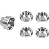 VOSANTU M10 304 Stainless Steel Anti-Theft Locking Nuts P1.5 Security Hardware Kit for Mountain Bike Awning Car Accessories for Styling Light Bar Safety,(4 Lock+ 1 Key)