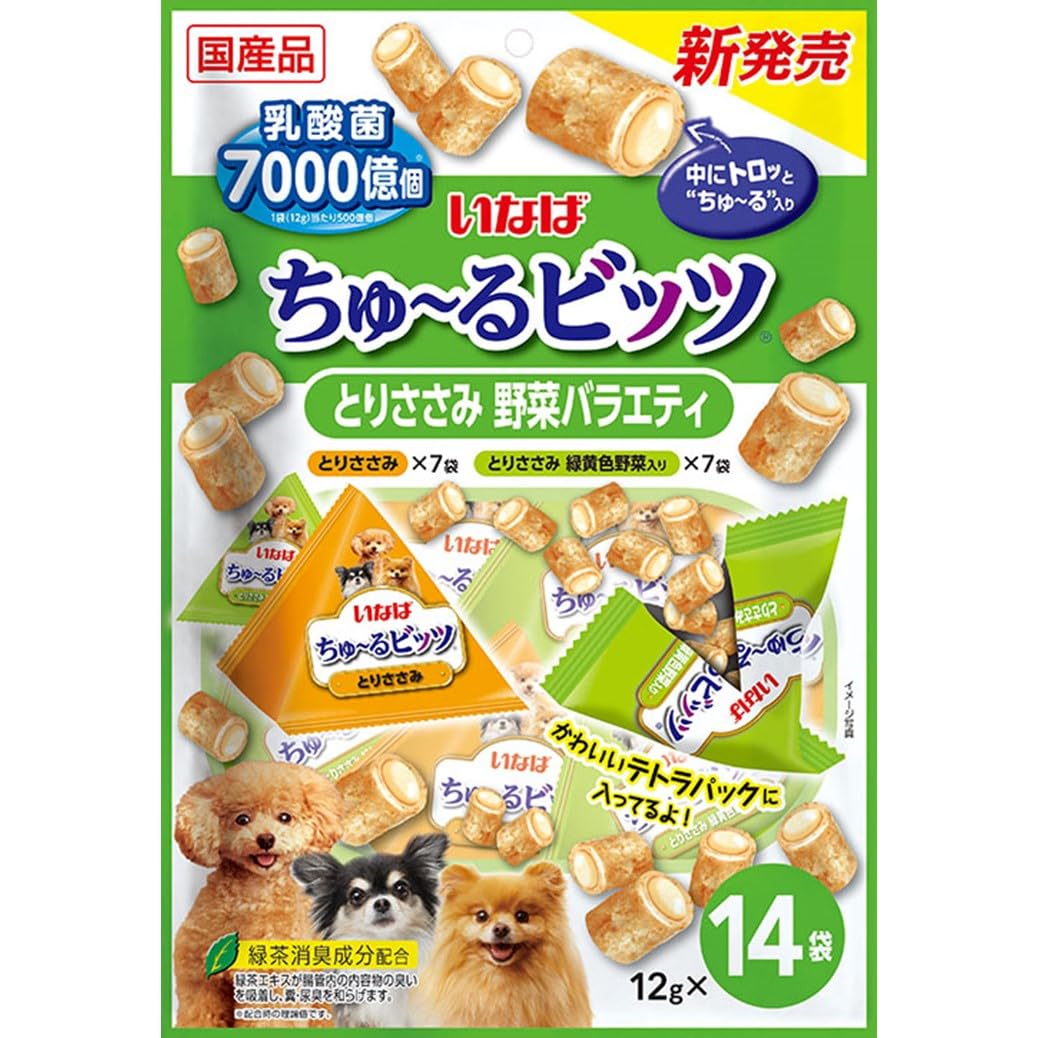 いなば ちゅ~るビッツ とりささみ 野菜バラエティの商品画像