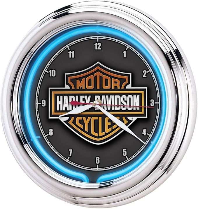 HarleyDavidson® Essential Bar & Shield Neon Horloge HarleyDavidson