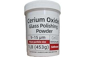 STRIPLUS 1 Lb (453 G) 99% Cerium Oxide Glass Polishing Powder (9-15 Um) – Removes: Oil Films, Water Spots, Swirl Marks, Wiper Streaks, Removes Fine Scratches & Deep-Cleans Glass Surfaces.