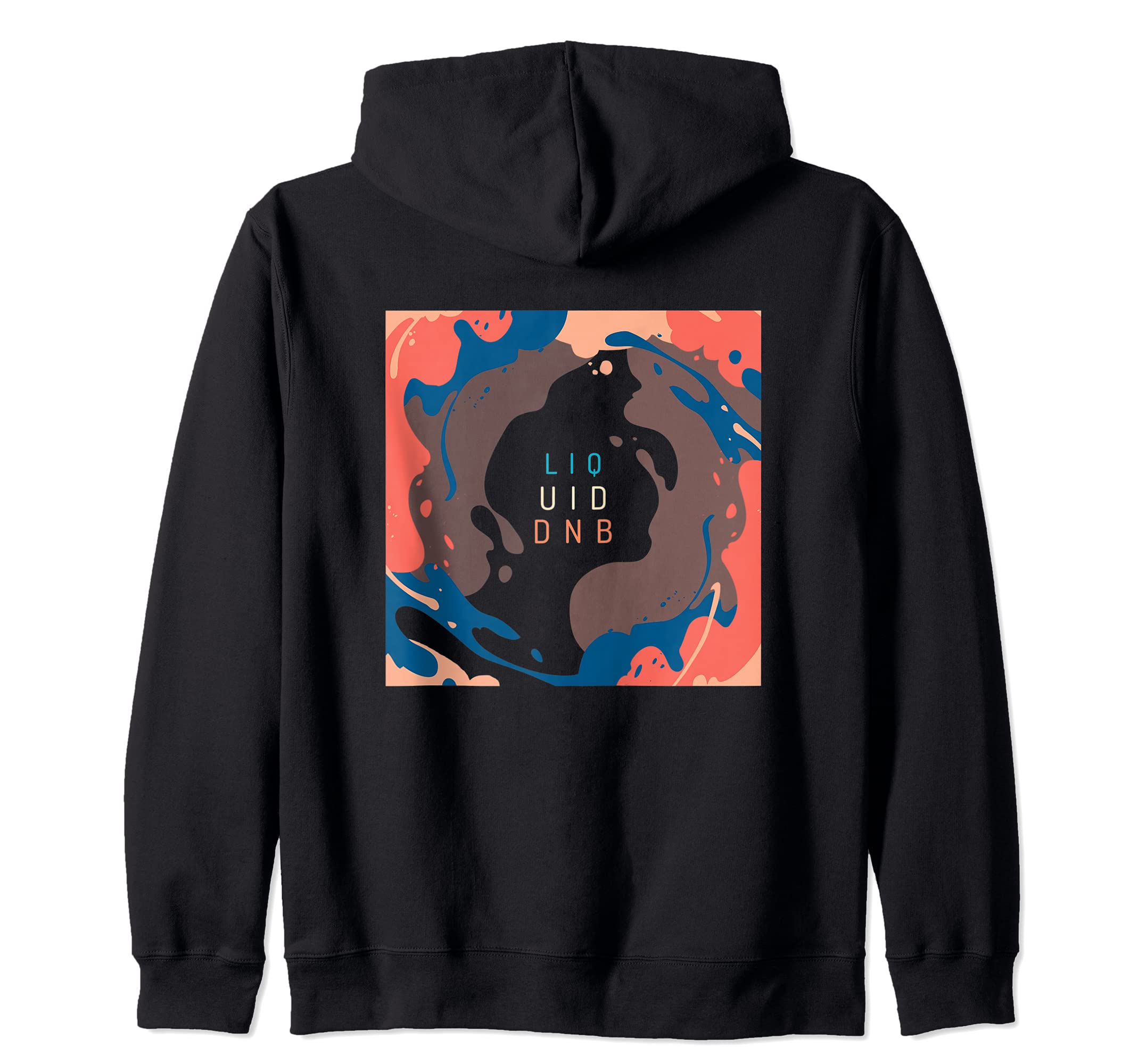 Liquid DnB EDM Liquid Drum And Bass Zip Hoodie