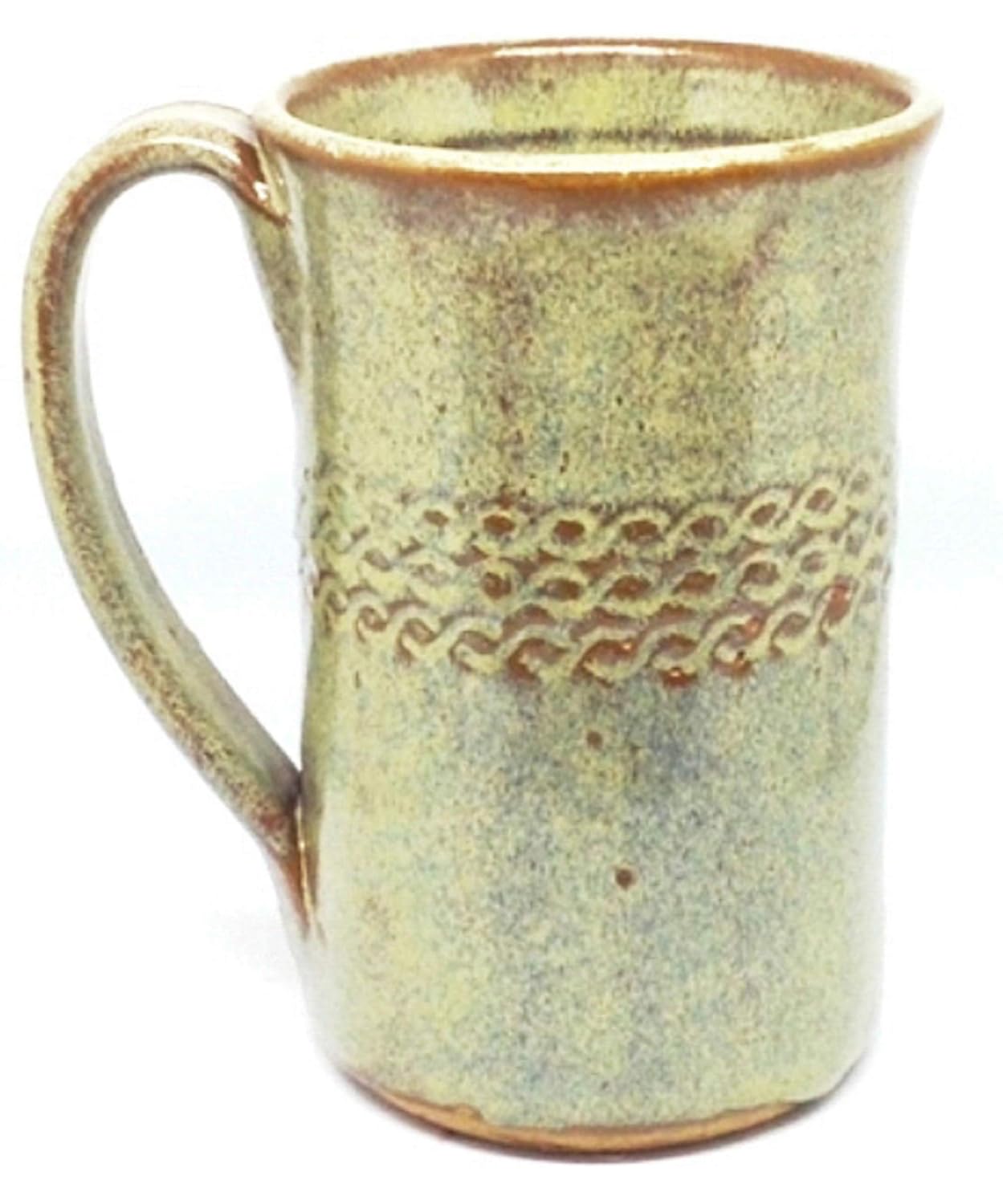 Large pottery mug brown Handmade