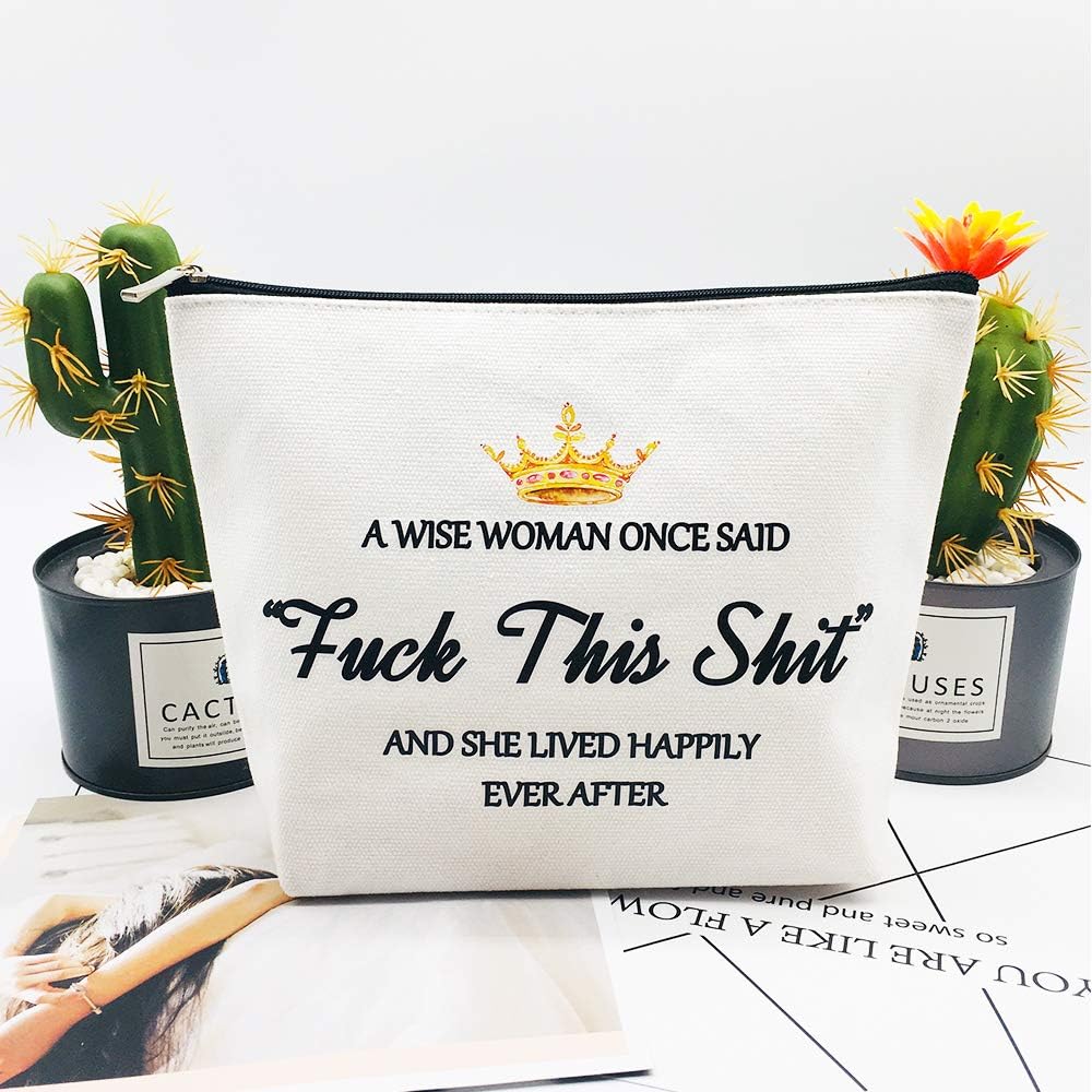 Birthday Gifts for Women Mom Best Friend Mothers Day Gifts Unique Retirement Gifts A Wise Women Once Said Makeup Bag for Coworker Friendship Her Nurse Teacher Wife Sister - Image 5