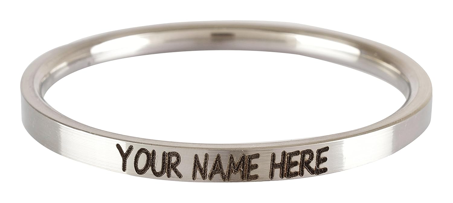 the amritsar store customized mens stainless steel kada (0.2" thickness)