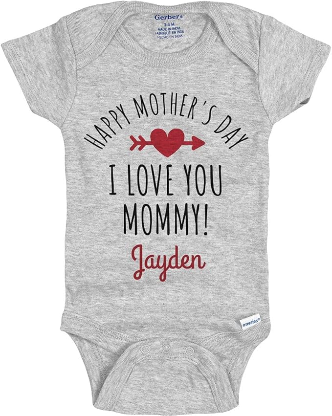 I Love You Mommy! Jayden Onesie for Mother's Day Baby