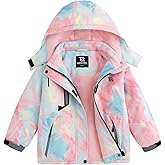 Simplee kids Girls Waterproof Snow Jacket Fleece Winter Windproof Ski Jackets for Toddler Girls Hooded Warm Coat