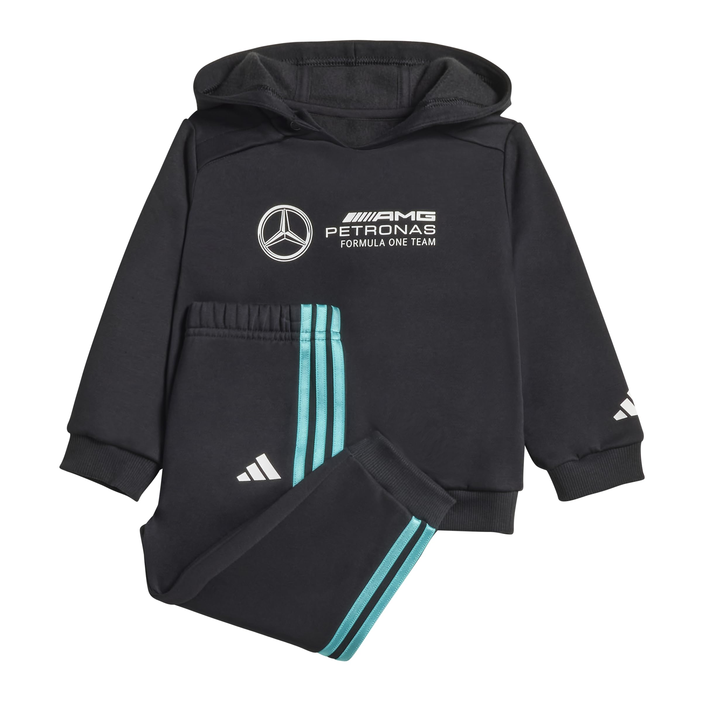 Photo 1 of adidas Baby Mercedes-AMG Petronas Formula One Team Joggers Set, Black/White 2T