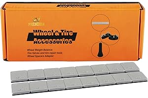 YIZBAP Wheel Weights Gray 1/2oz, 72 oz/Box, 144pcs, with Strong Black Adhesive. 0.5 Ounce Stick on Wheel Weights for Cars, Trucks, SUVs, Motorcycle, and Others