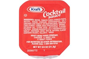 Heinz Kraft Single Serve Cocktail Sauce Cup 0.75 Ounce Each, 10 Packets Total (Packaged by Renegade Dimensions)