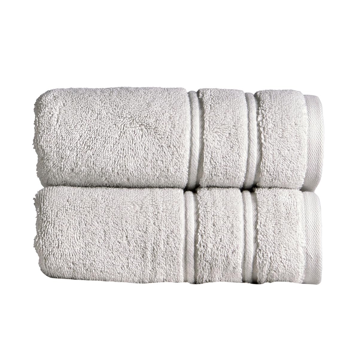 Christy Antalya Hand Towels | Set of 2 | 100% Turkish Cotton | 600GSM | Soft Plush Luxury Towel Set | 50cm x 90cm | Quick Dry | Lunar Grey