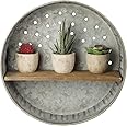 Primitives by Kathy 38024 Rustic-Inspired Wall Shelf, Metal and Wood