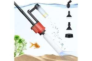 AoquvZenra Aquarium Gravel Cleaner - Electric Fish Tank Vacuum 7 in 1 Cleaning Tools Kit, Multifunction Wash Sand Filter Water Circulation for Water Changing 475GPH/30W