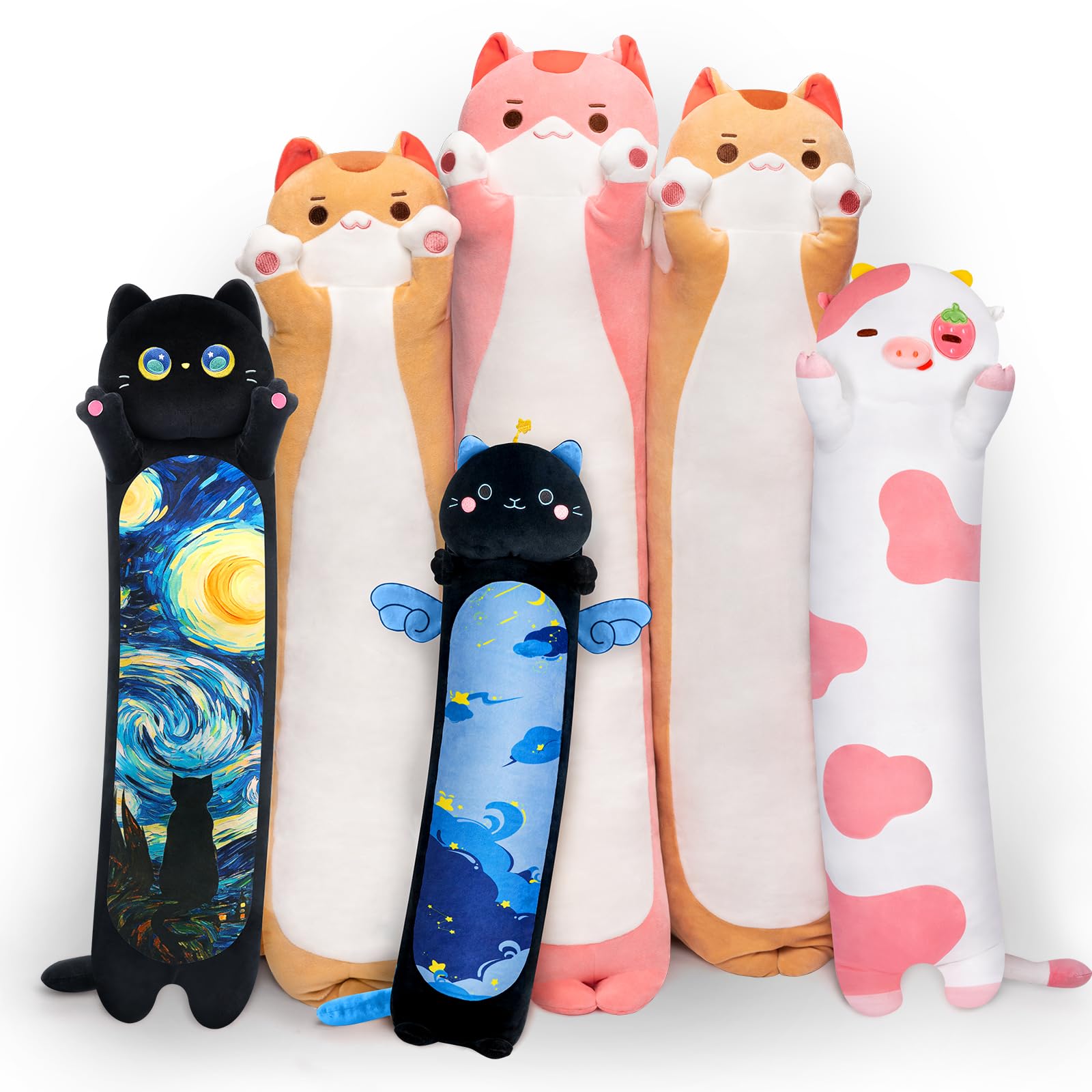 Mewaii Artist Designed Ultra Soft Long Cat Plush Body Pillow Extra mewaii-artist-designed-ultra-soft-long-cat-plush-body-pillow-extra