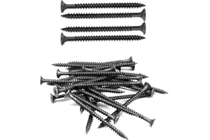 IMScrews 50pcs #8 x 2-3/8" Flat Head Phillips Drywall Screws Fine Thread Sharp Point Wood Screw, Carbon Steel 1022A, Black Ph