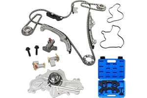 YOMALL 3.5 3.7 Timing Chain Kit W/Water Pump with Timing Tool Kit Fits for 2007-2011 Edge/CX-9/Fusion/Taurus/6/MKS/MKT/Flex/MKS/MKT/MKX/MKZ/Sable/Taurus X V6 Cyclone Engines # AT4Z-6306-A 7T4Z-6256-A