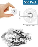 QWORK 500 pcs 35mm Galvanized Washer with Six Holes for Panels view 6