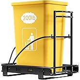 ANASTA Single Pull Out Trash Can Under Cabinet 7-13 Gal, Heavy Duty Under Sink Garbage Can, 50Qt Slide Out Waste Bin for 13" 