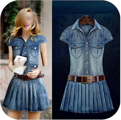 one piece dress in jeans material