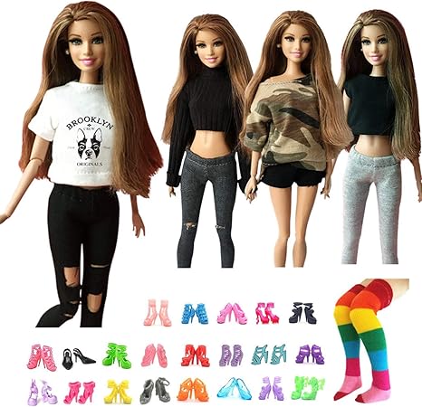 UUsave 4 Sets Handmade Doll Outfits Set 