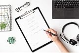 Hnogri A4 Clipboard Plastic Clipboards & Forms Holder Black Marble view 3