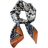 kcctoo 27.5" Mulberry Silk Feeling Head Scarf Women's Fashion Square Neck Satin Scarfs for Bag Hair Scarves Gift