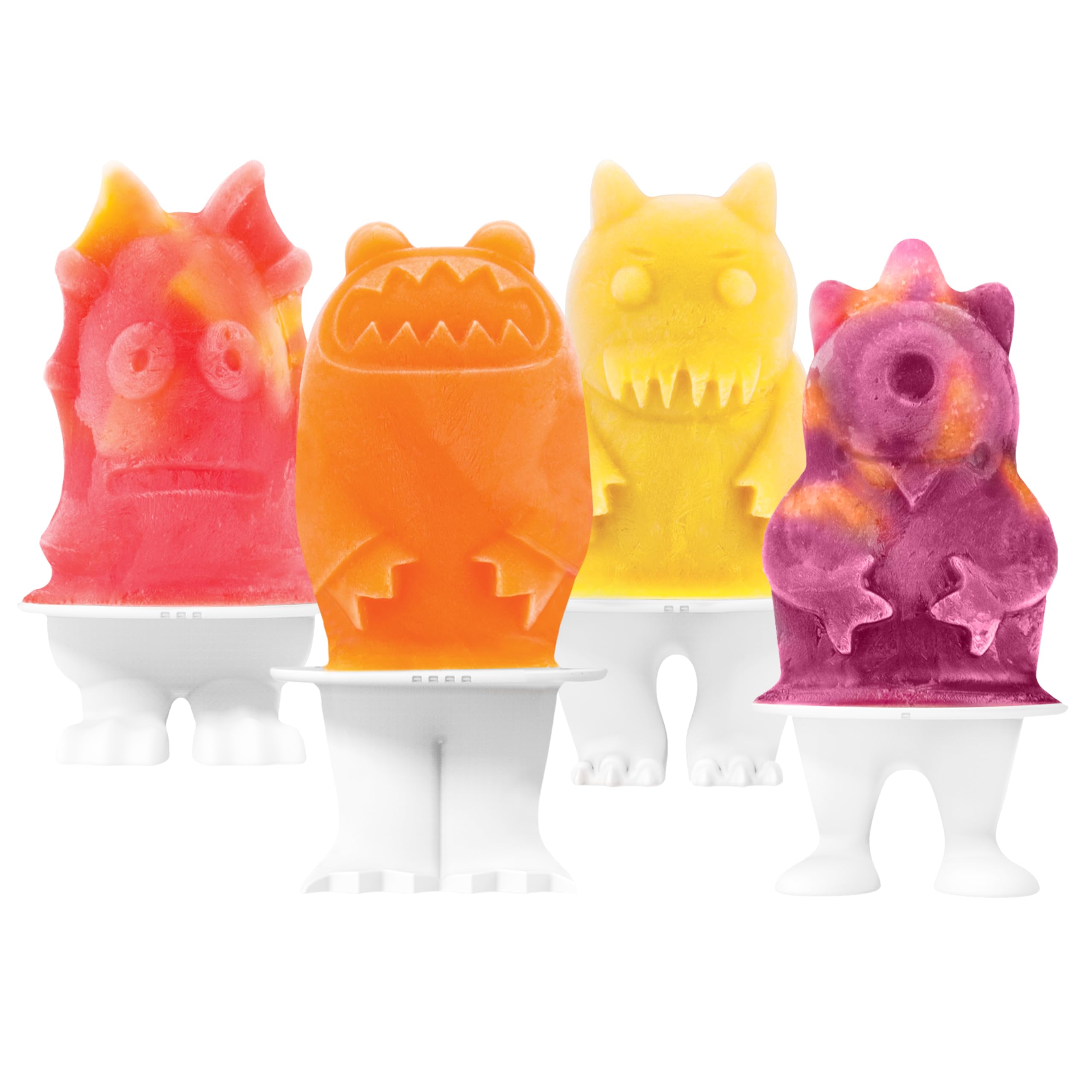 Tovolo 3D Ice Lolly/Pop Moulds, Set of 4, Monster
