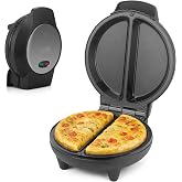 AshGlen Dual-zone Omelette Maker Electric, Omelette Pan for 2 Individual 6.5&rdquo; Omelets &amp; Egg Frittata, Ceramic Coating omlet maker electric Nonstick, Breakfast omelet Maker, Graphite