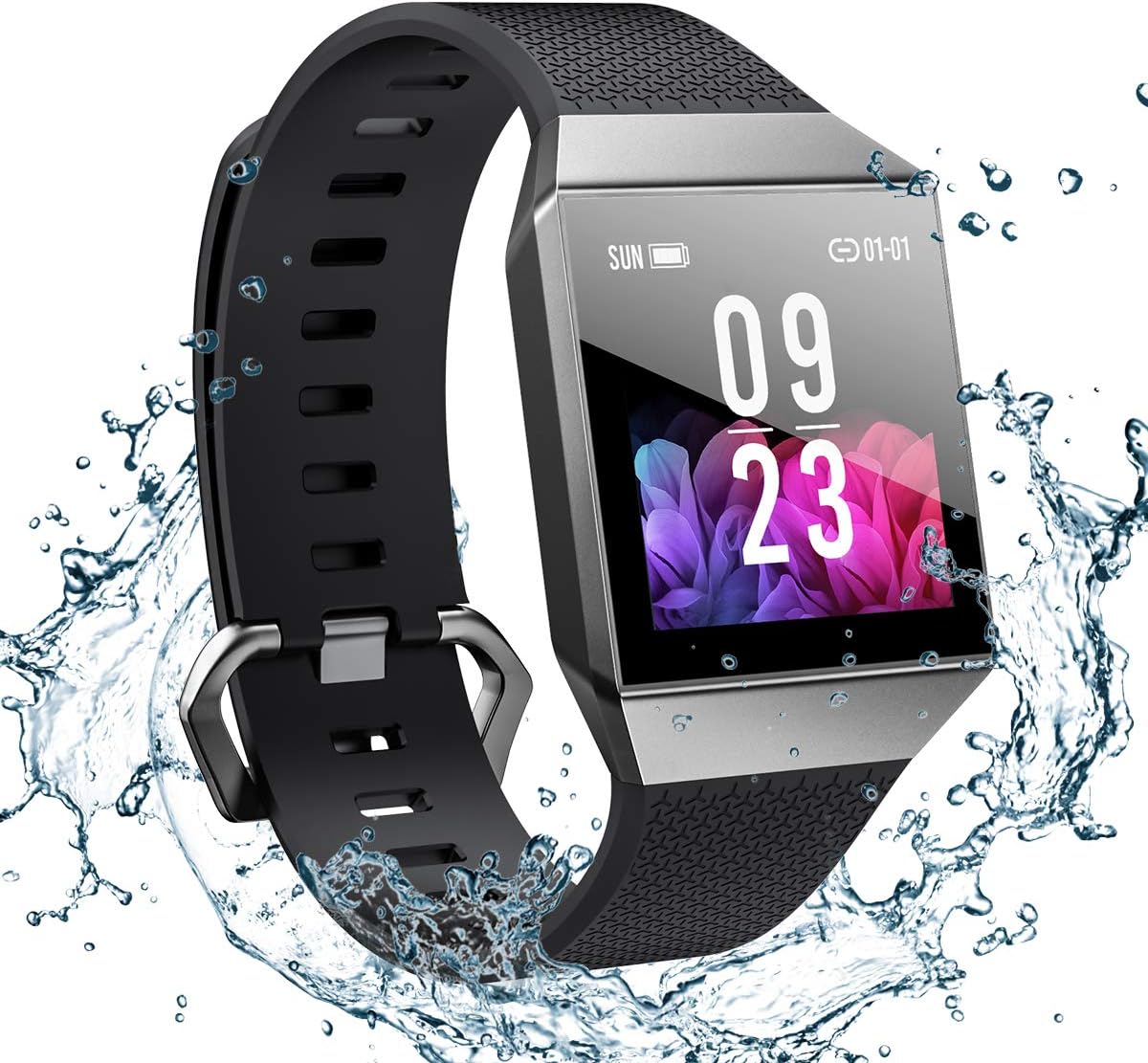 Smart Watch for Android and iOS Phone 2019 Version Smartwatch IP68 Waterproof, Bluetooth Fitness Activity Tracker with Heart Rate Monitor ECG+PPG Pedometer Sleep Tracker Message Reminder, Men Women