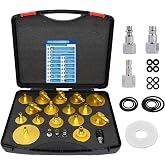 20Pcs Master Cylinder Brake Bleeder Adapter Kit, Aluminum Brake Pressure Bleeding Set Tool with Quick Connector Compatible with VW BMW Toyota Honda Nissan Most Vehicles