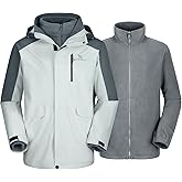 CAMEL CROWN Men’s Ski Jackets 3 in 1 Waterproof Winter Jackets Snow Jackets Windproof Hooded with Inner Warm Fleece Coat