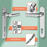 Bwintech Polished Chrome UPVC Door Handle Set 92mm 210mm 243mm Plate 304 view 3