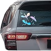 Celestial Dragons Car Decal Vinyl Sticker Halloween Car Decor Dragon Lover Gift Holographic Sticker Gold Green Bumper Flying Dragon Art Car Window Dragons Vinyl Decal (Holographic)
