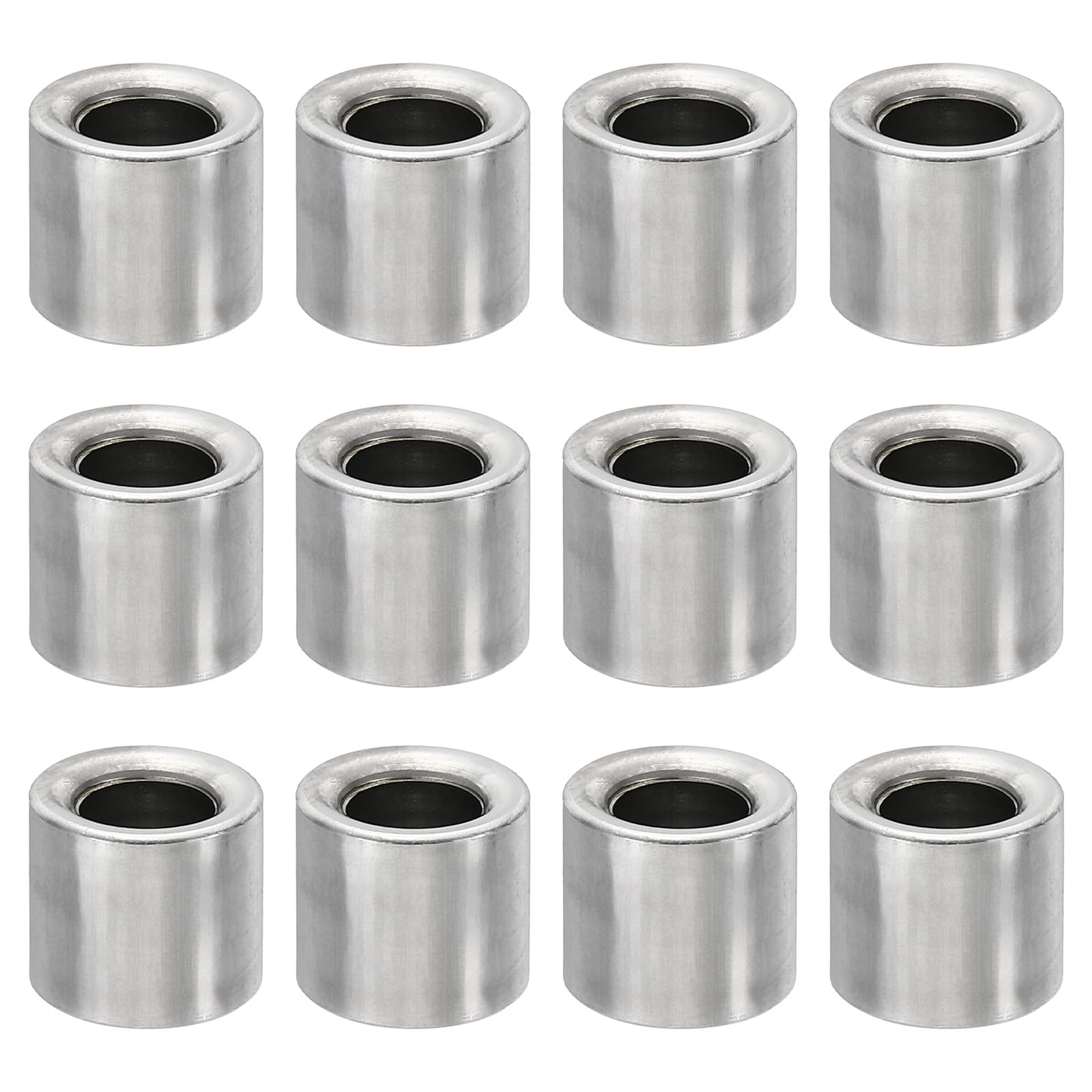 PATIKIL M6 Steel Spacers, 12 Pcs Metal Spacers Steel 6.2mm ID x 11mm OD x 10mm L Carbon Steel Spacer Screw Standoff Round for 1/4in or M6 Screw Bolts