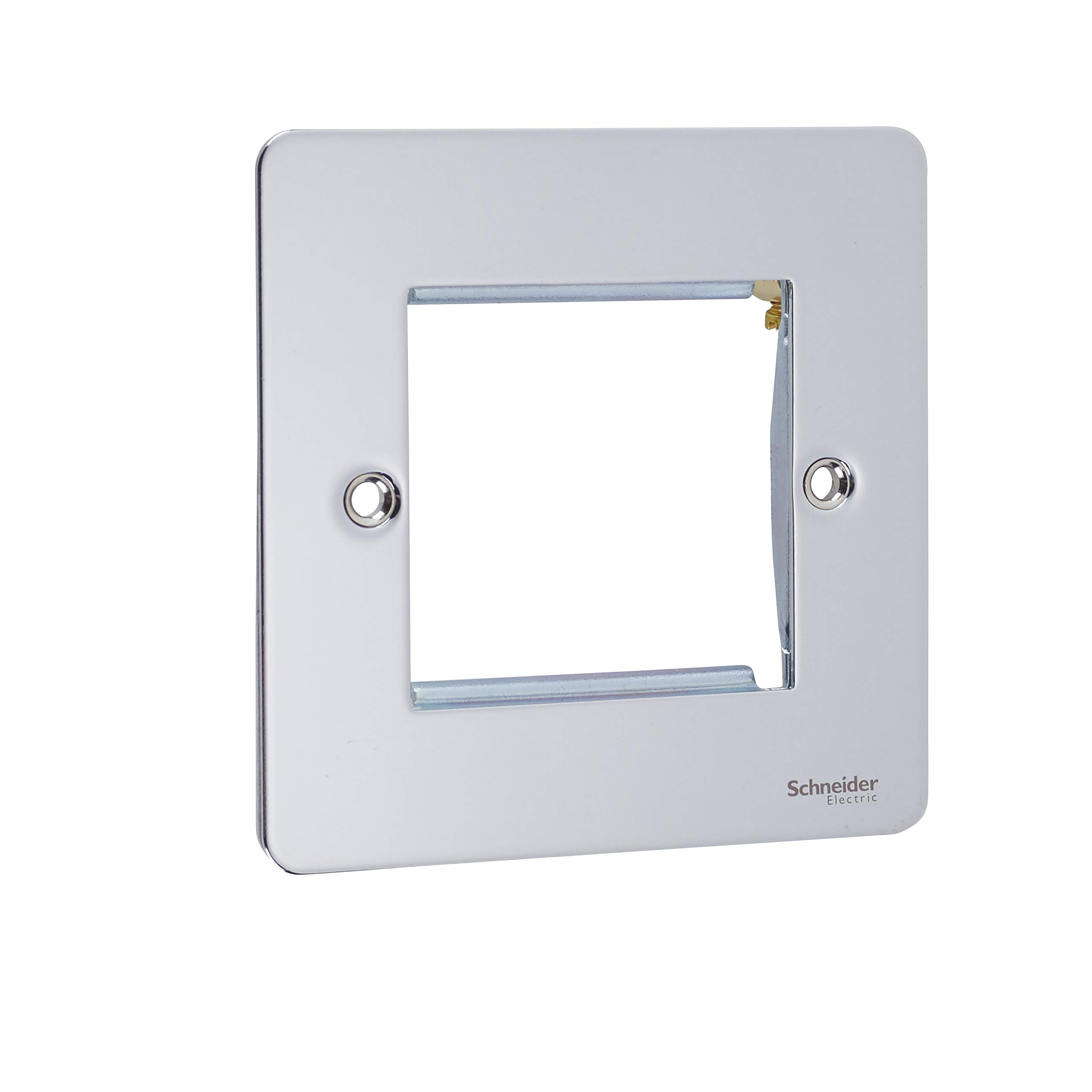 Schneider Electric - Ultimate flat plate (UFP) Removable front plate for ease and efficient decorating. - Wiring Devices Polished Chrome - GU8260PC